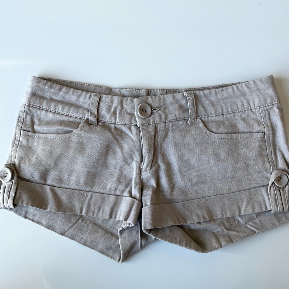Girls Tan Beige Cargo Shorts